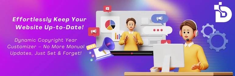 Effortlessly Keep Your Website Up-to-Date! Dynamic Copyright Year Customizer – No More Manual Updates, Just Set & Forget!